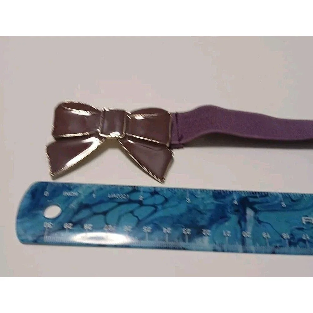Purple Bow Metal Buckle Belt Size Medium